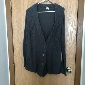 Dark gray button down sweater